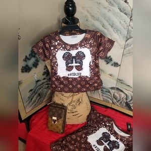 Boutique Fashion Infant Toddler Girls Designer Kids Life Messy Bun shirt tunic